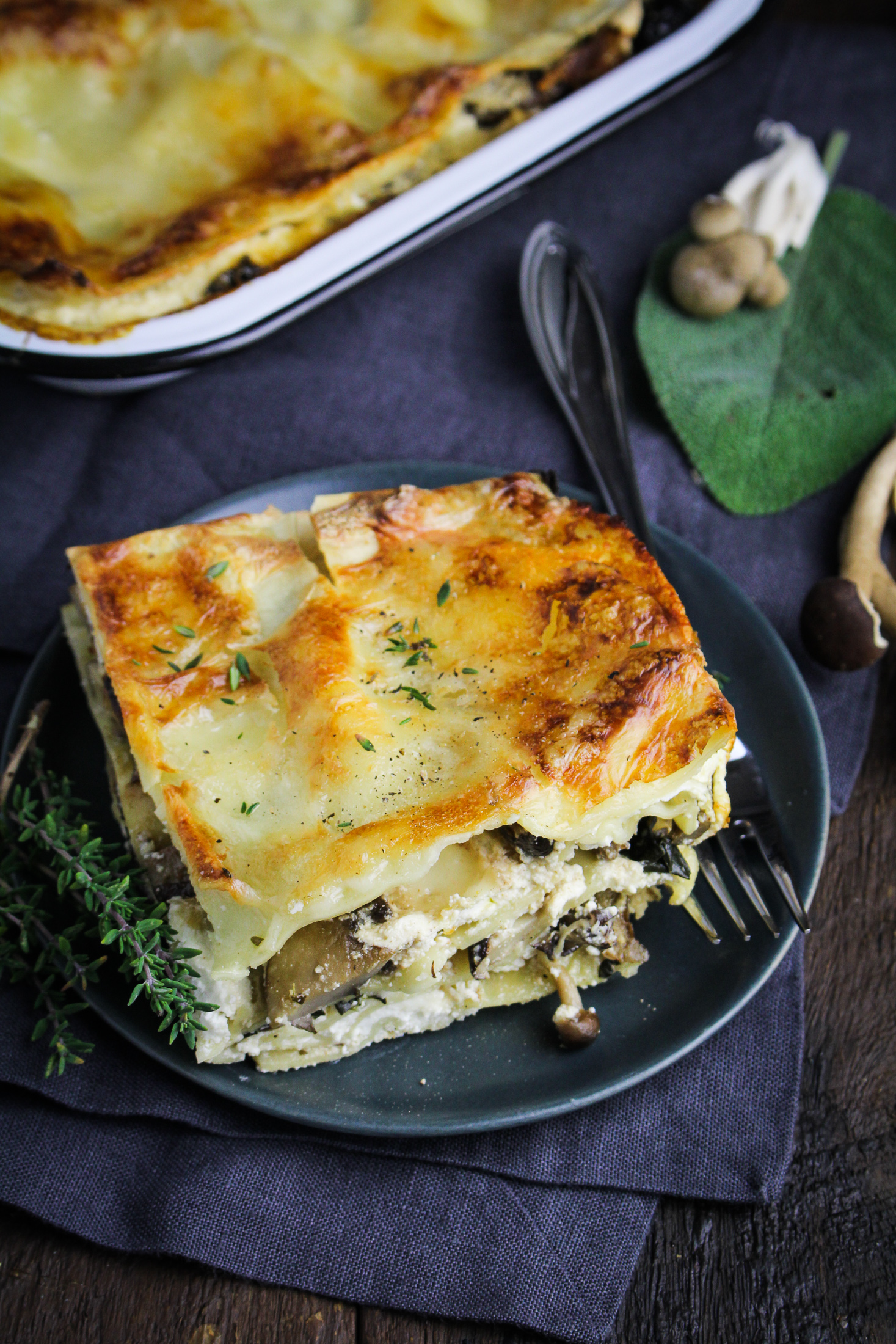 Wild Mushroom Lasagna - Katie at the Kitchen Door