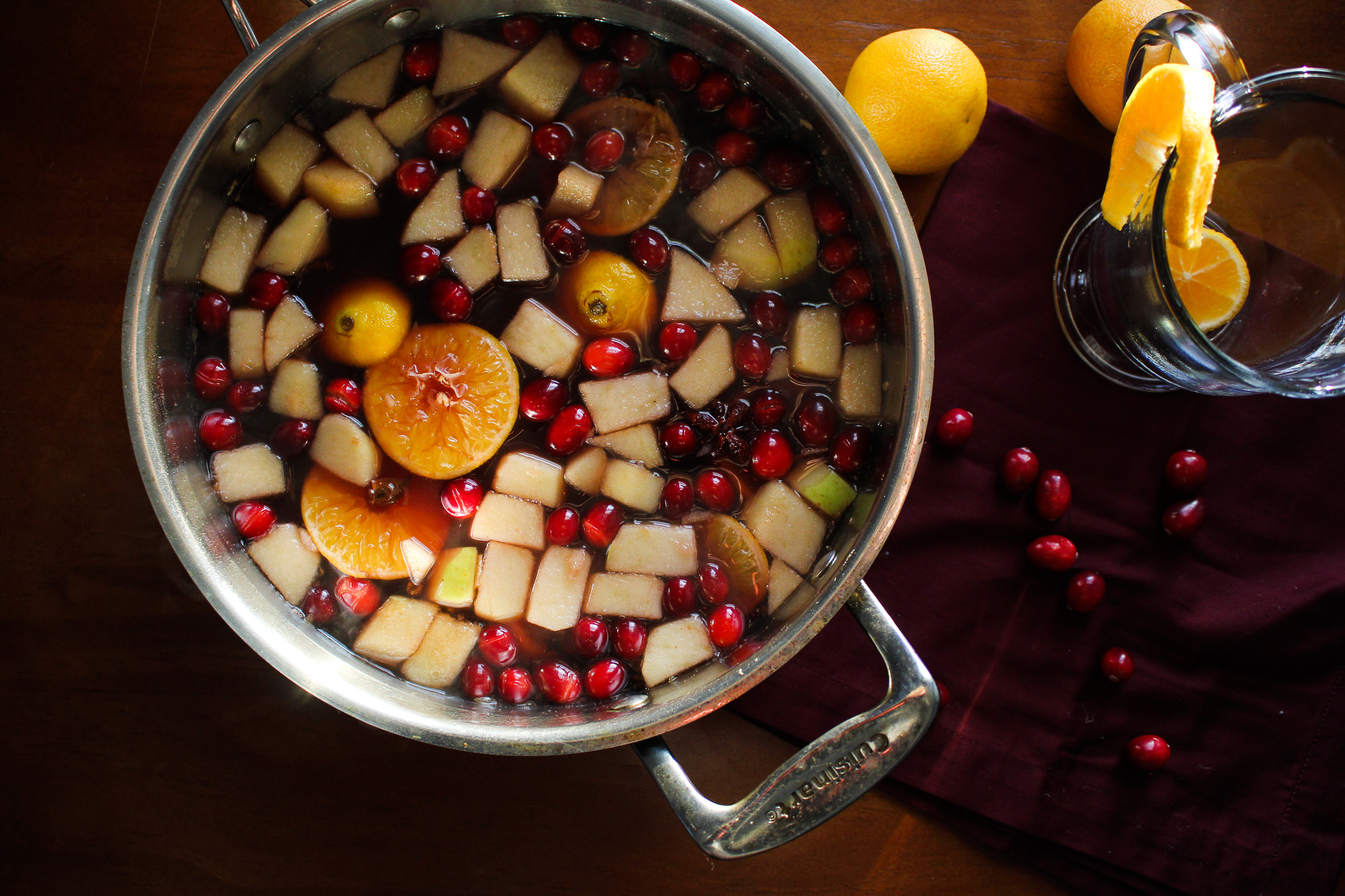 Winter Stillness // Mulled Spiked Cider with Port and Cranberries