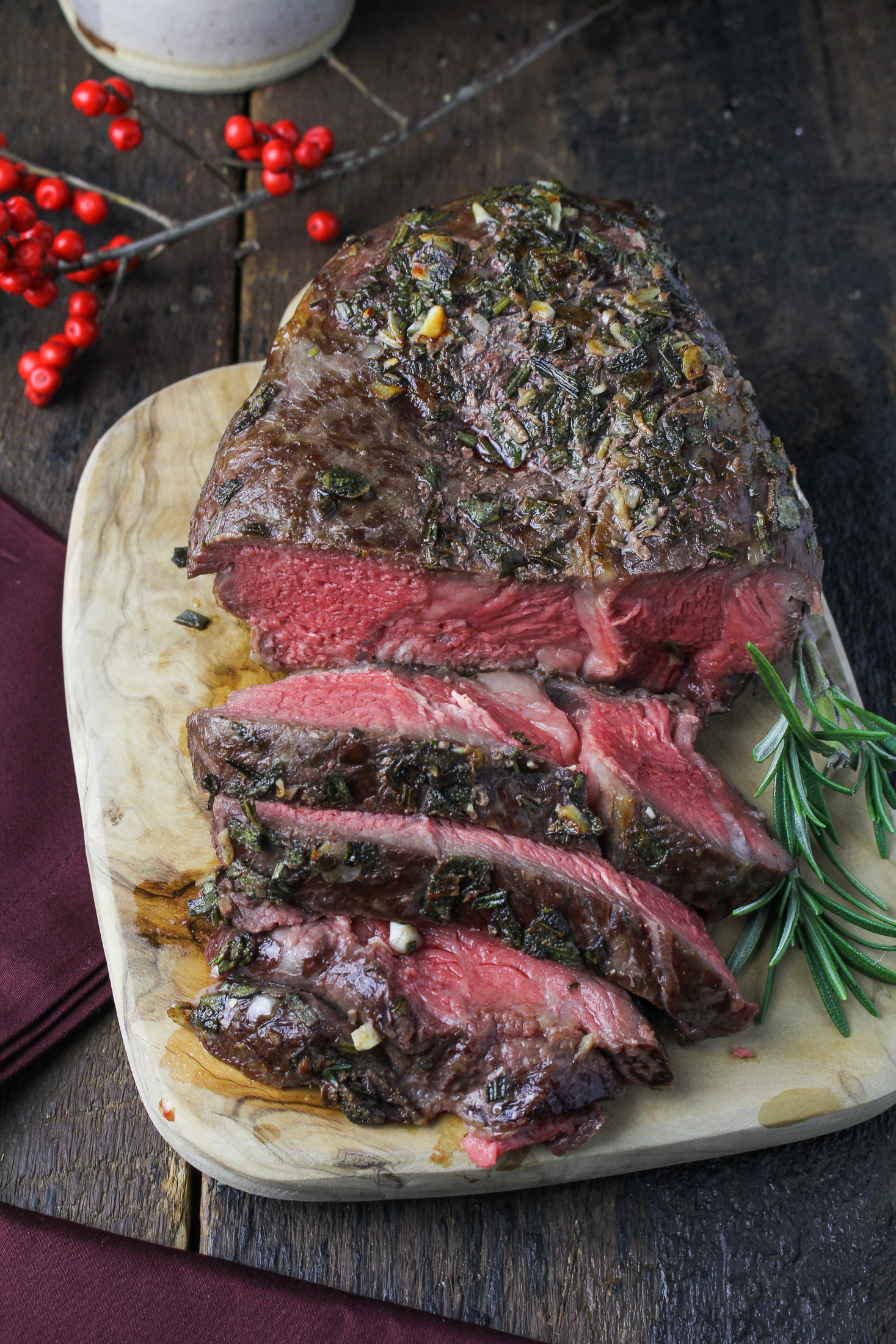 Sunday Dinner: Rosemary-and-Sage-Crusted Roast Beef {Katie at the Kitchen Door}
