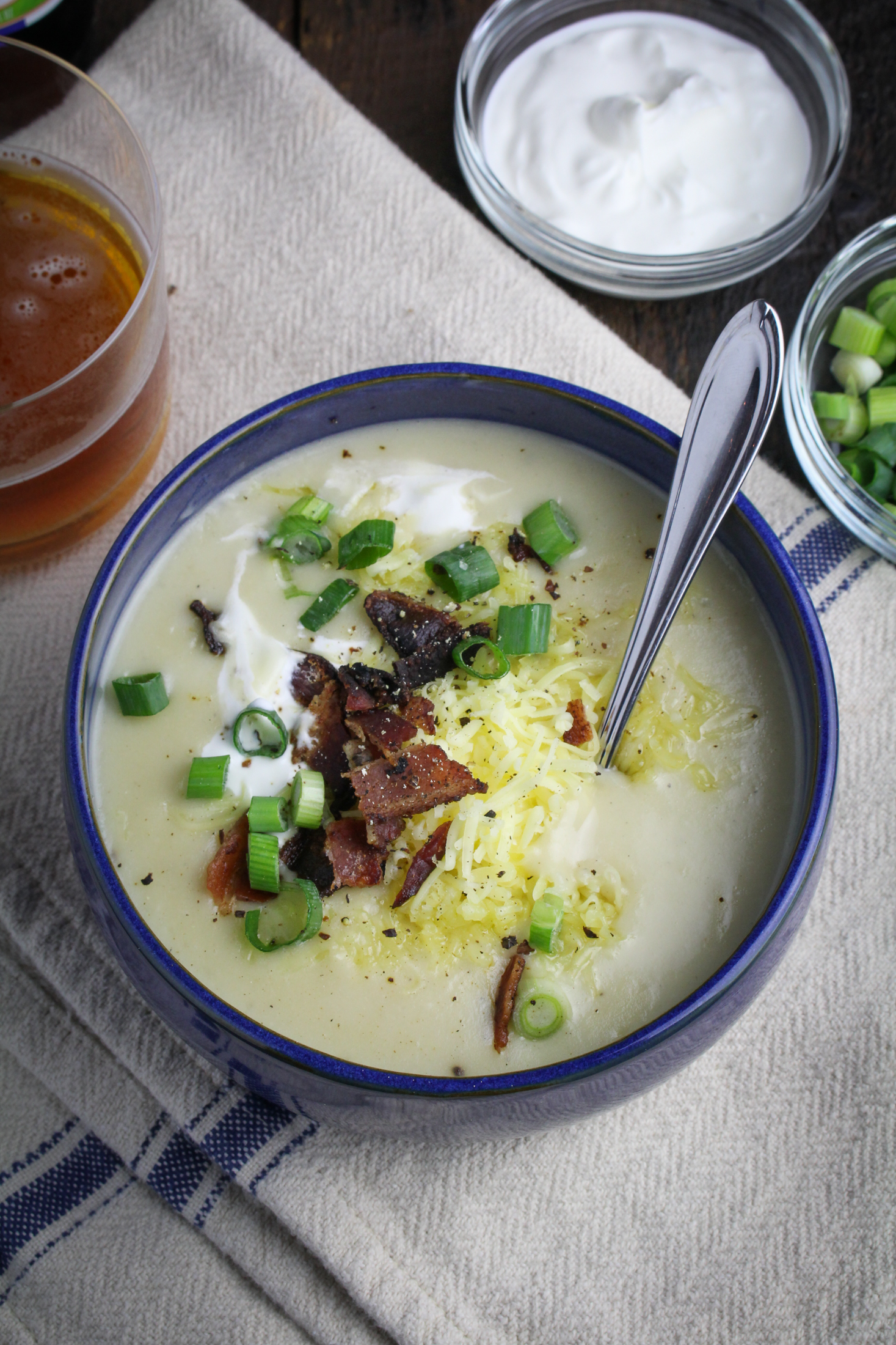 Loaded Baked Potato Soup {Katie at the Kitchen Door}