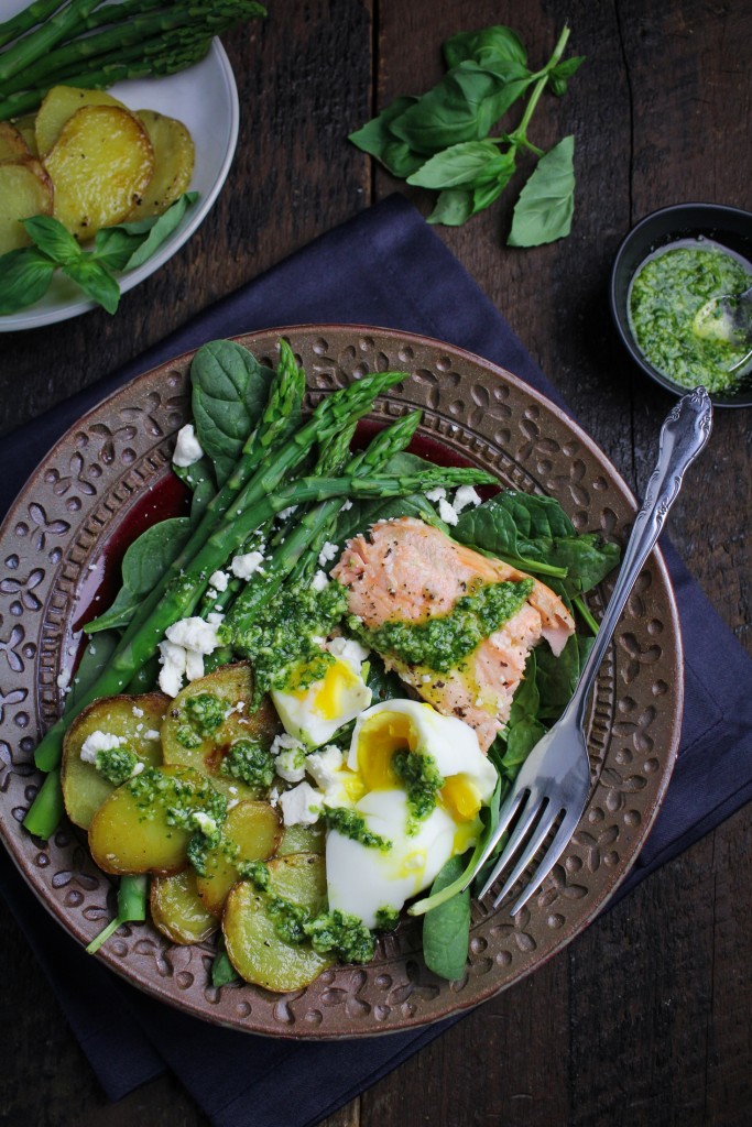 Nights for One // Salmon, Asparagus, and Roasted Potato Salad with