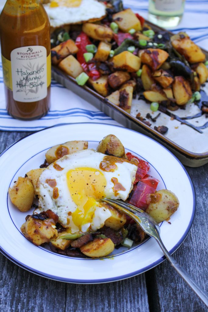 Smoky Roasted Garlic Potato Hash {Katie at the Kitchen Door} #ad