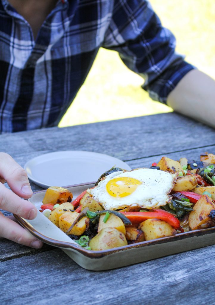 Smoky Roasted Garlic Potato Hash {Katie at the Kitchen Door} #ad