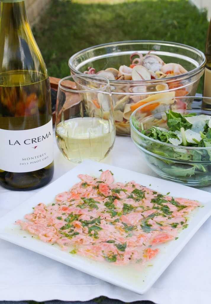 Italian Salmon Carpaccio {Katie at the Kitchen Door}