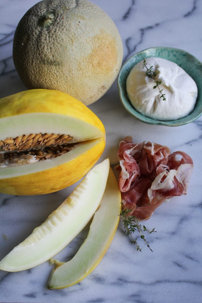 Melon, Prosicutto, Burrata {Katie at the Kitchen Door}