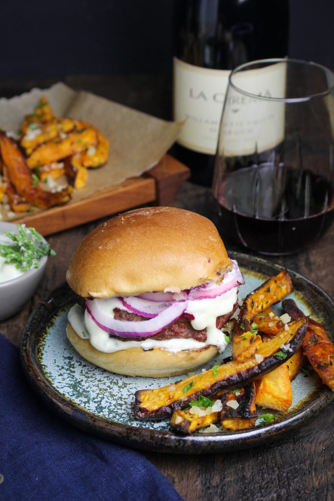 Greek Lamb Burgers with Lemon Garlic Aioli {Katie at the Kitchen Door}