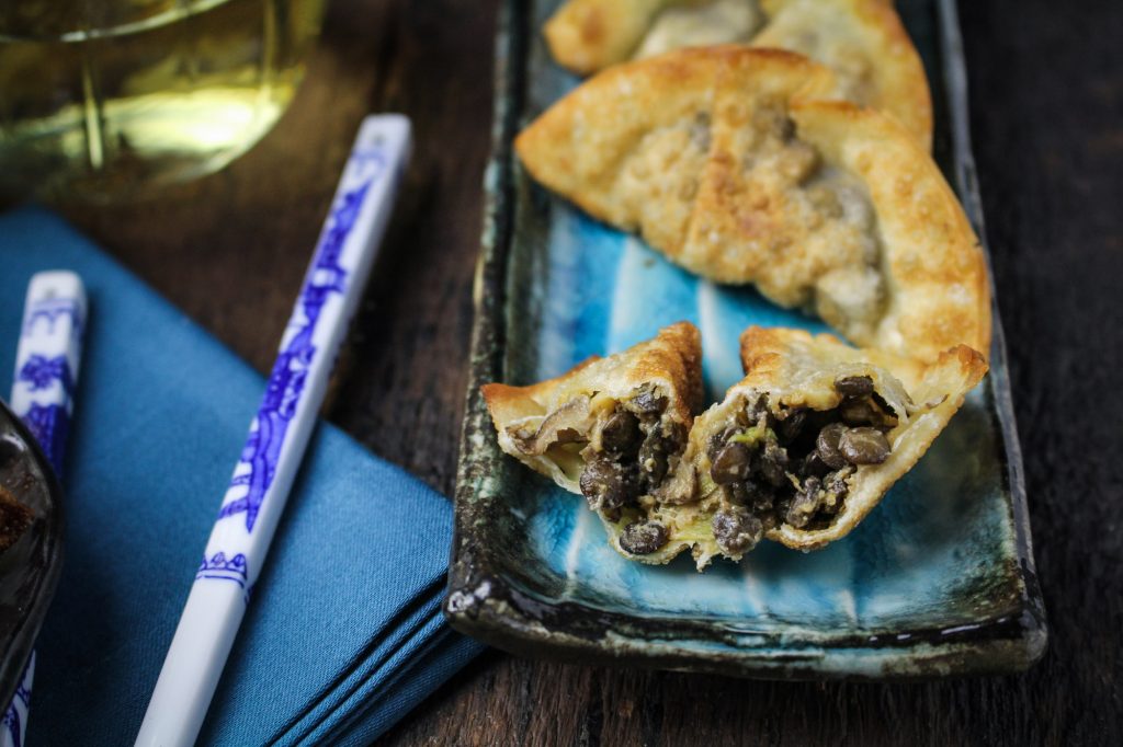 Vegetarian Lentil and Mushroom Mandu {Katie at the Kitchen Door}