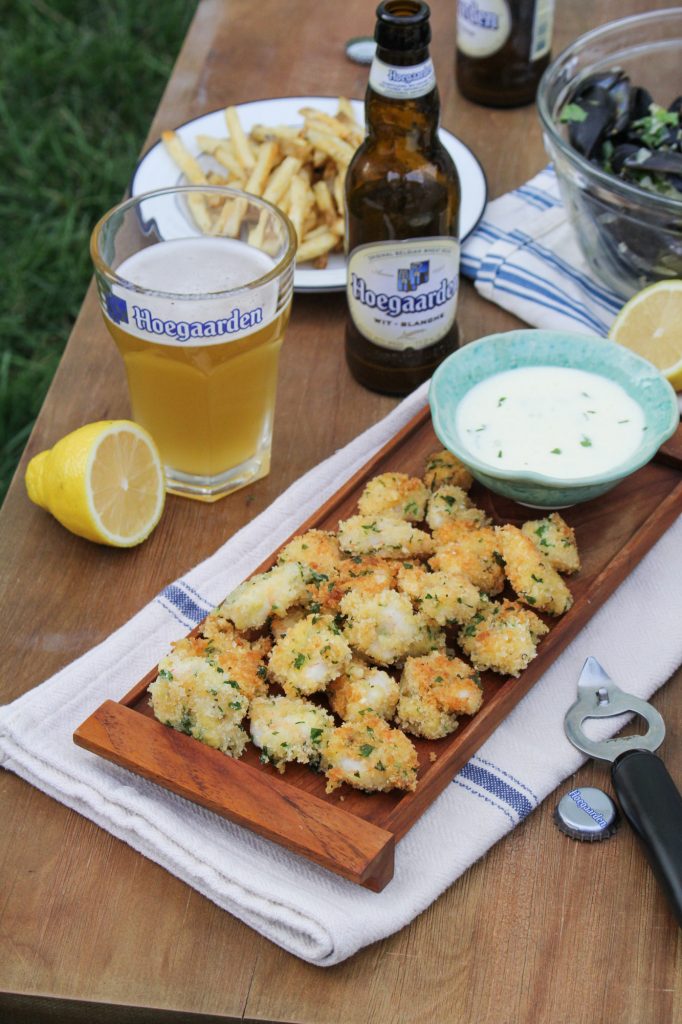 Paprika-Dusted Popcorn Shrimp with Lemon Aioli {Katie at the Kitchen Door} #itsWHOgaarden #sponsored