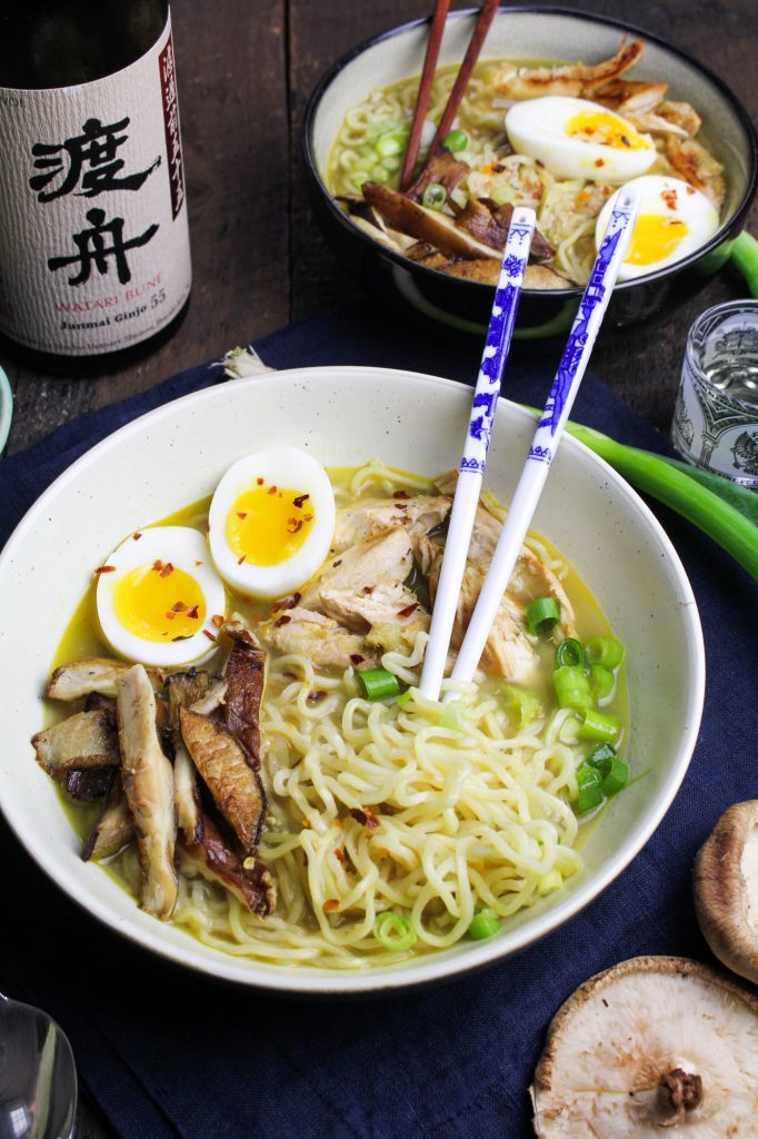 Ginger Chicken Miso Ramen {Katie at the Kitchen Door}