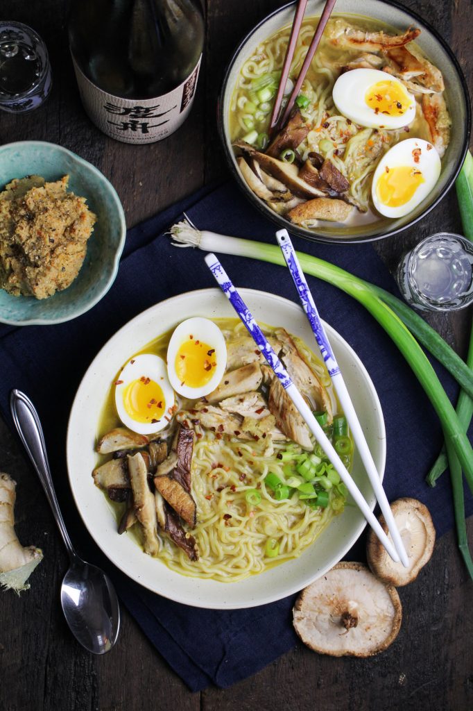 Ginger Chicken Miso Ramen {Katie at the Kitchen Door}