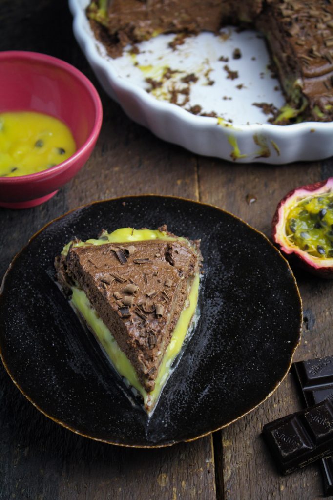 Chocolate Mousse and Passion Fruit Pie {Katie at the Kitchen Door}