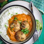 Malai Kofta - Vegetarian Potato-Paneer Balls in Tomato Cream Curry {Katie at the Kitchen Door}