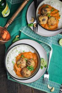 Malai Kofta - Vegetarian Potato-Paneer Balls in Tomato Cream Curry {Katie at the Kitchen Door}
