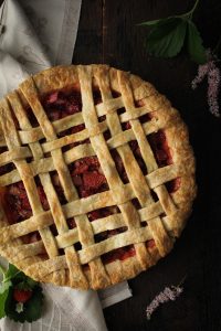 Strawberry-Rhubarb-Raspberry Pie {Katie at the Kitchen Door}