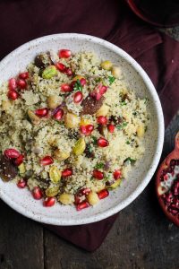 Royal Couscous with Apricots, Chickpeas, and Pistachios {Katie at the Kitchen Door}