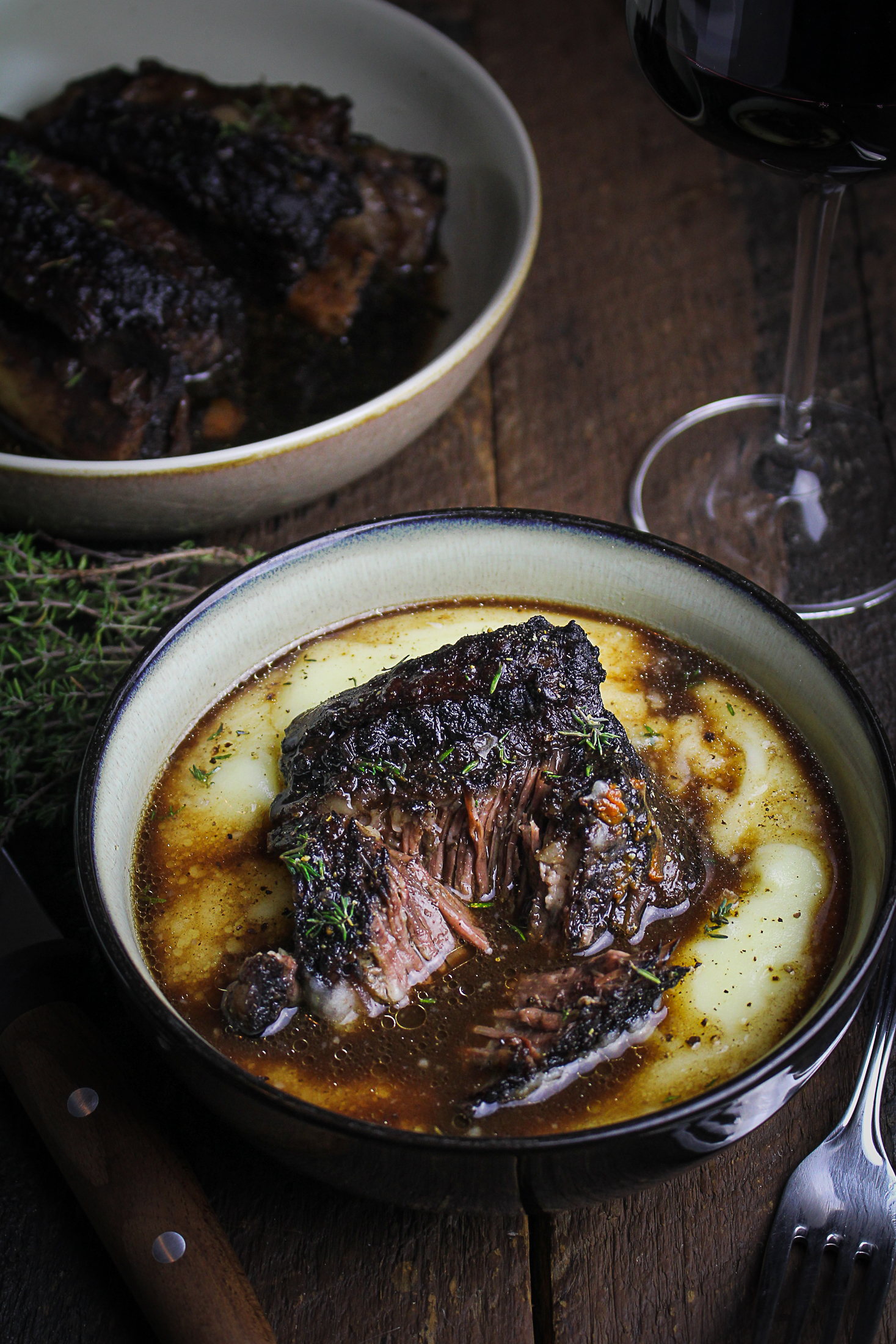 Classic Red Wine-Braised Beef Short Ribs {Katie at the Kitchen Door}