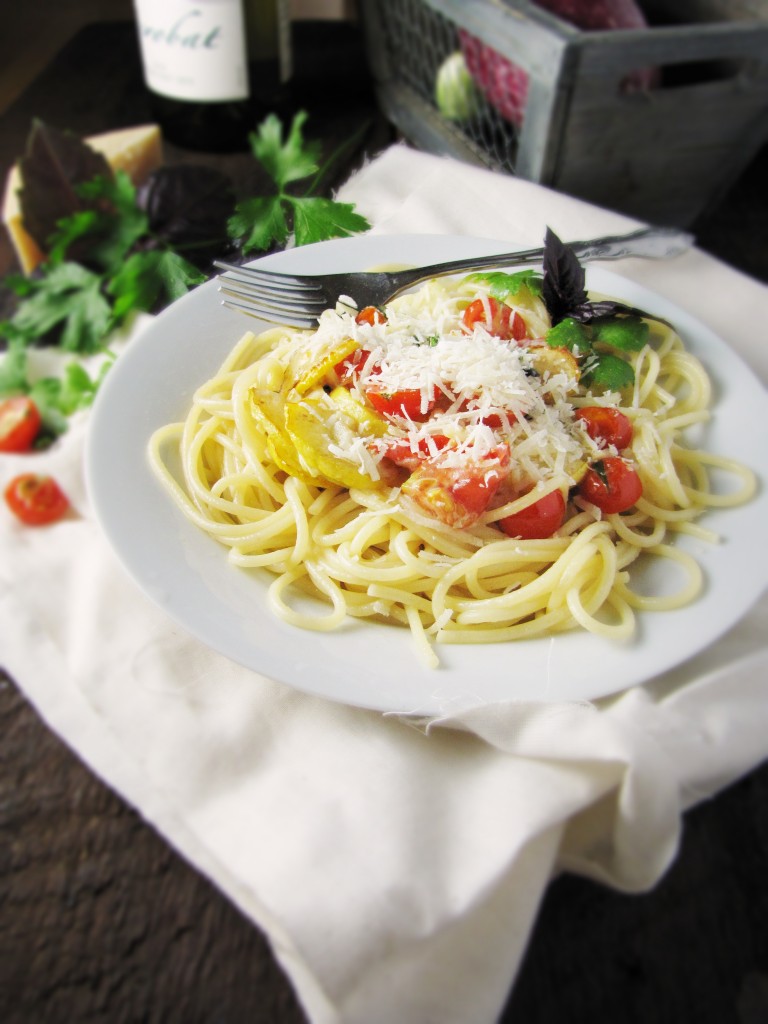 Garden: Spaghetti with Summer Squash and Tomatoes - Katie at the ...