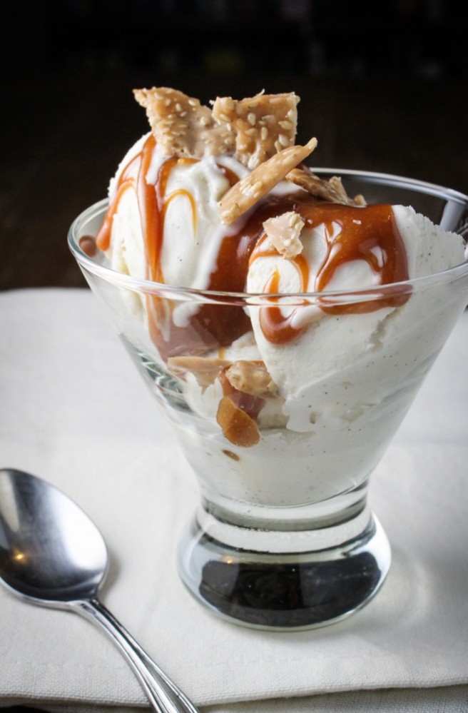 Graeter's New Flavors // Tahini Caramel and Sesame Brittle Sundae