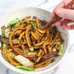 Shanghai Noodles with Mushrooms and Cabbages {Katie at the Kitchen Door}