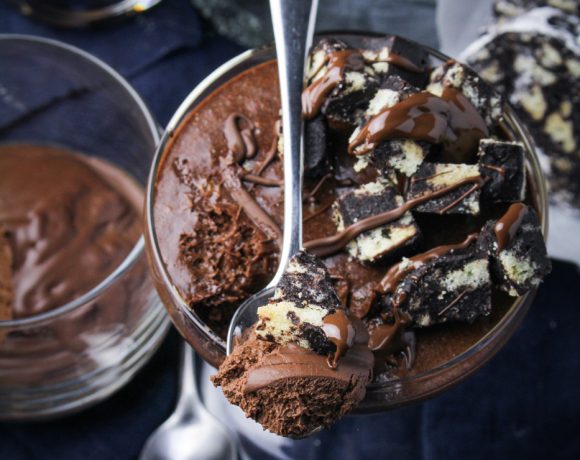 Portuguese Chocolate Mousse with Chocolate Salami {Katie at the Kitchen Door}