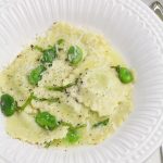 Fava Bean and Mascarpone Ravioli with Truffle Butter {Katie at the Kitchen Door}