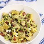 Potato Salad with Broccoli, Bacon, and Gribiche Dressing {Katie at the Kitchen Door}